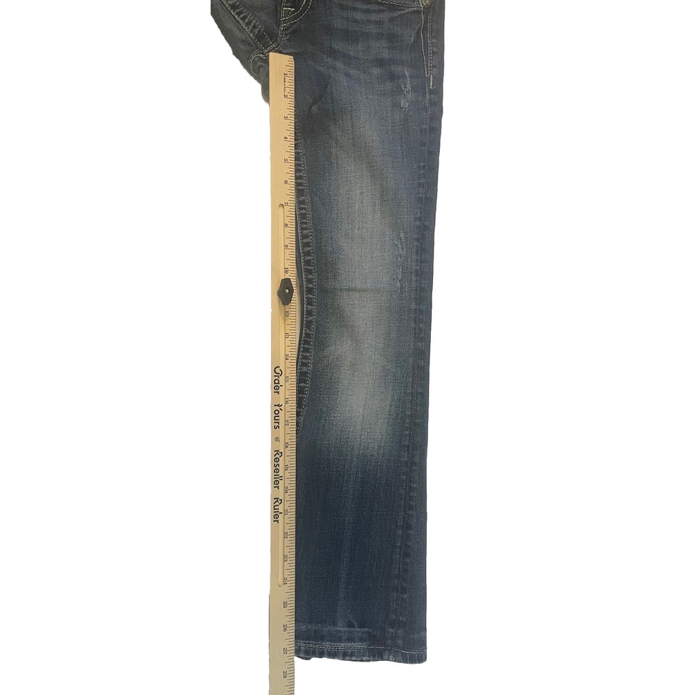 Miss Me Jeans Women's Sz 26 Medium Blue Wash Bootcut Rhinestone Pocket JE5731BR - Picture 6 of 8